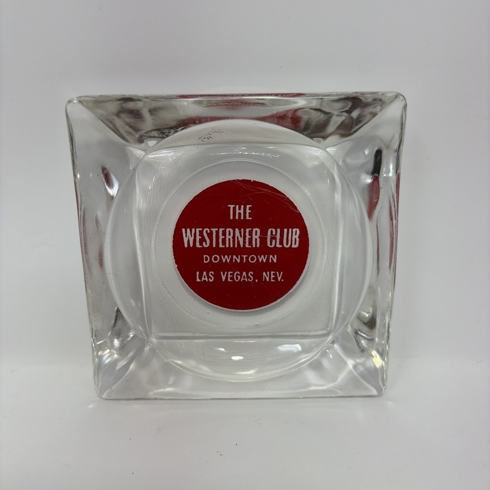 Vintage 1950s Ashtray From "The Westerner Club" Downtown Las Vegas, Nev.